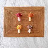 Felt Ornament - Autumn Tone Mushroom Set of 4