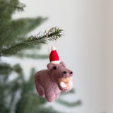 Felt Hippo Ornament