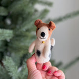 Felt Finger Puppet - Jack Russell Terrier Dog 2