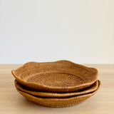 Bali Rattan Wavy Tray - Round