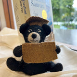 Felt Stuffed Animal - Black Bear Graduating