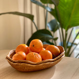 Bali Rattan Wavy Fruit Bowl - Oval