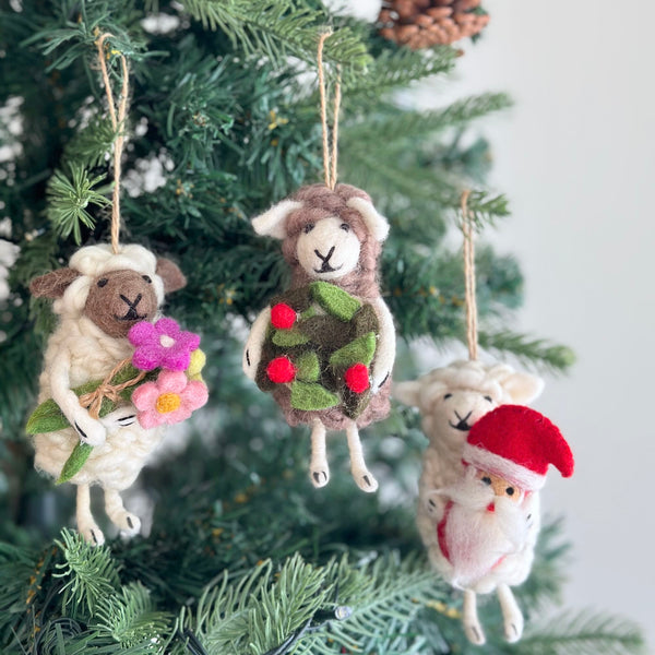 Santa's Little Helper Sheep Ornament