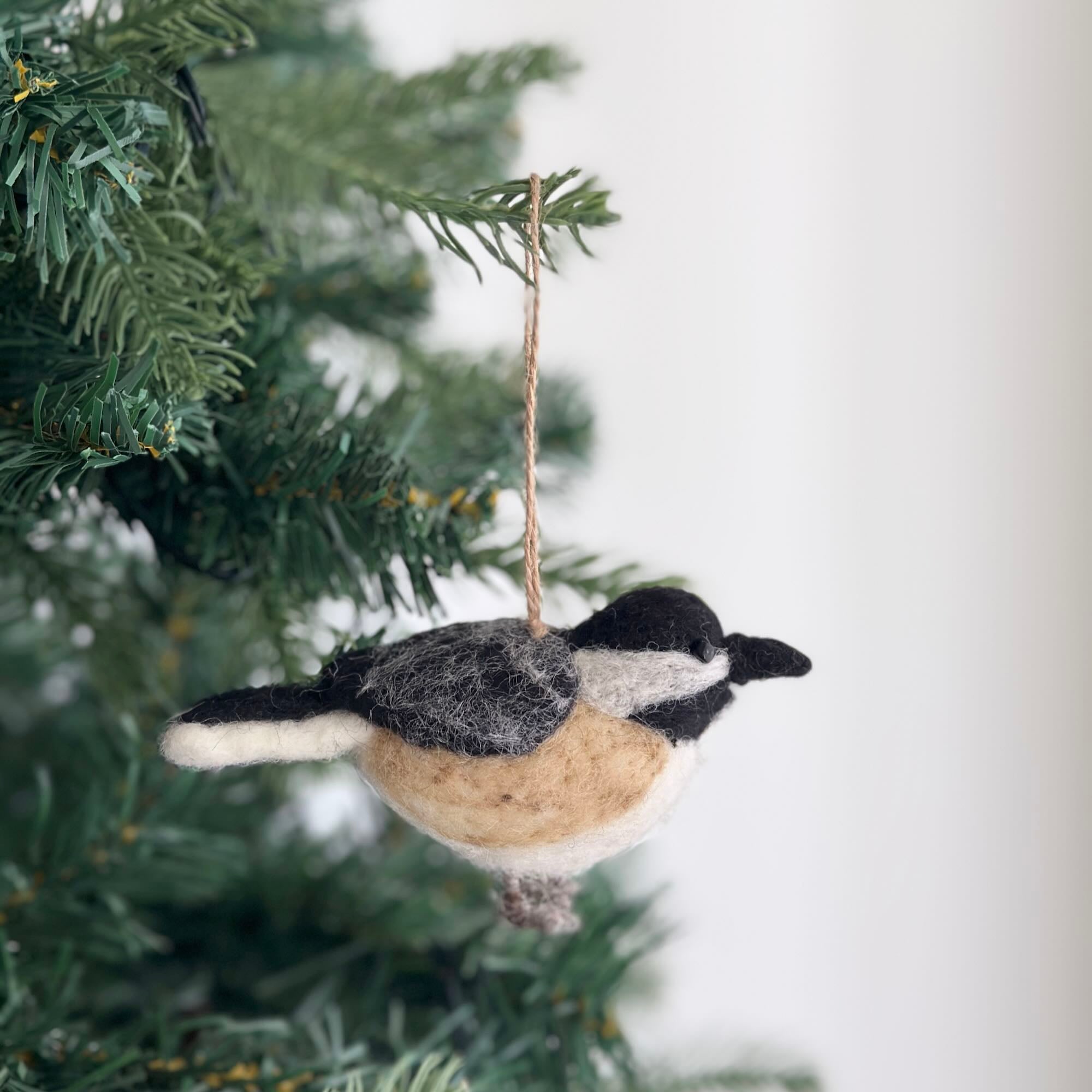 Chickadee Wool Felt Ornament Kit