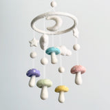 Pastel Mushroom Baby Mobile