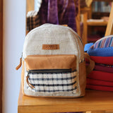 Woven Mini Backpack - Plaid