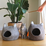 Handmade Felt Cat Cave