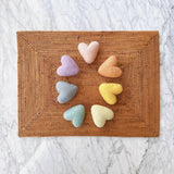 Felt Pastel Heart Ornaments – Set of 7 Wool Decorations, Eco Friendly Tree Decor, Valentine’s Day Gift, Baby Shower Décor, Easter Decor