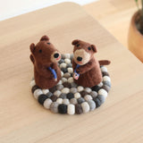 Felt Bear Wine Bottle Toppers