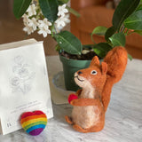 Felt Squirrel Wine Bottle Toppers