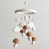 Felt Baby Mobile - Smiley Mushroom