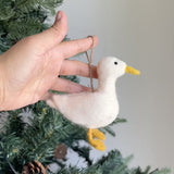 Felt Ornament - White Duck