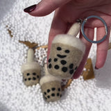 Felt Keychain - Taiwanese Bubble Tea