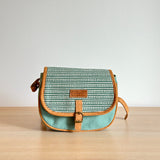 WOVEN satchel bag - Mint Green