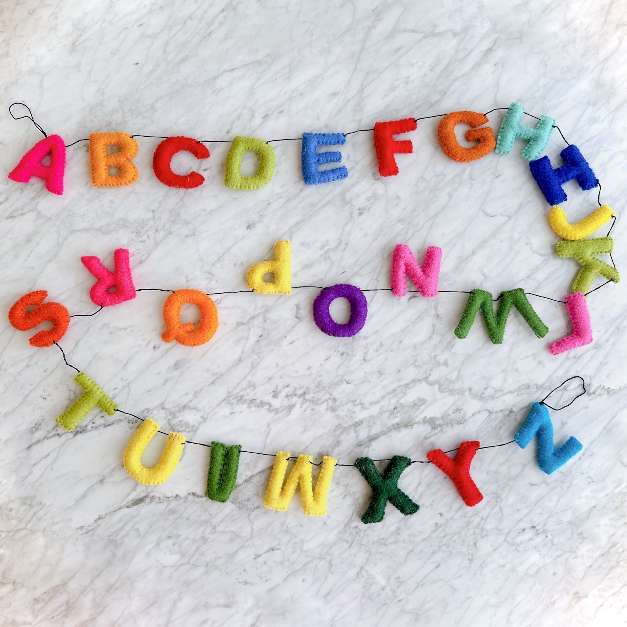 Best Kids Room Garland - Rainbow Alphabet Banner – Ganapati Crafts Co.