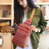 WOVEN Chest Crossbody Bag - Red Premium Quality Unique Handmade Gifts And Accessories - Ganapati Crafts Co.