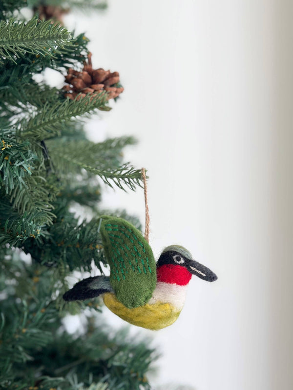 Needle Felted Humming Bird Ornament