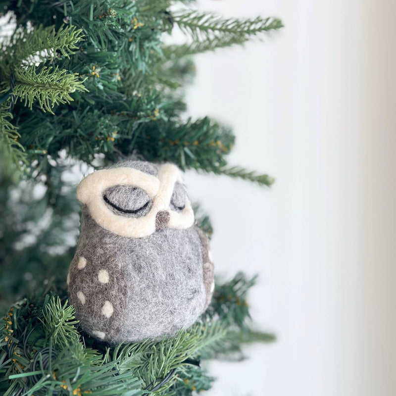 Felt Ornament - Barn Owls