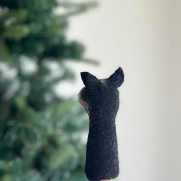 Felt Finger Puppet - Badger