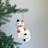 Felt Ornament - Stitched Cat