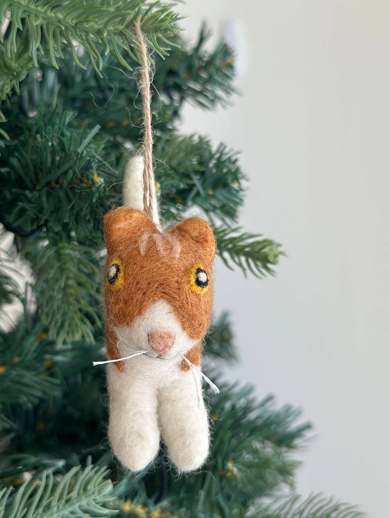 Felt Ornament - Playful Cat