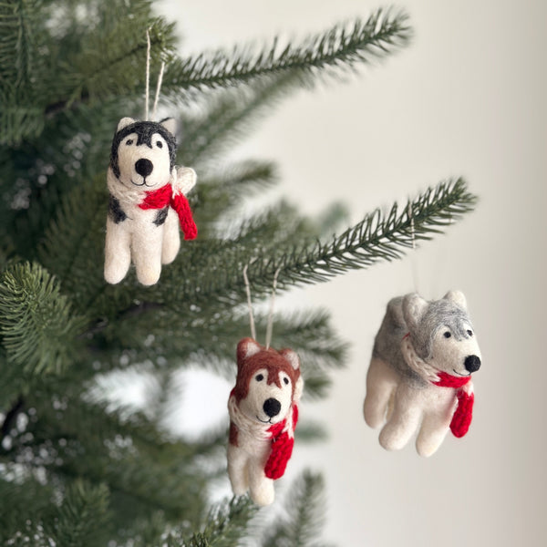 Felt Ornament - Husky