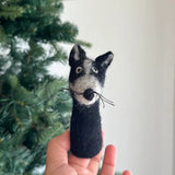 Felt Finger Puppet - Badger