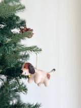 Felt Ornament - Beagle with Bell