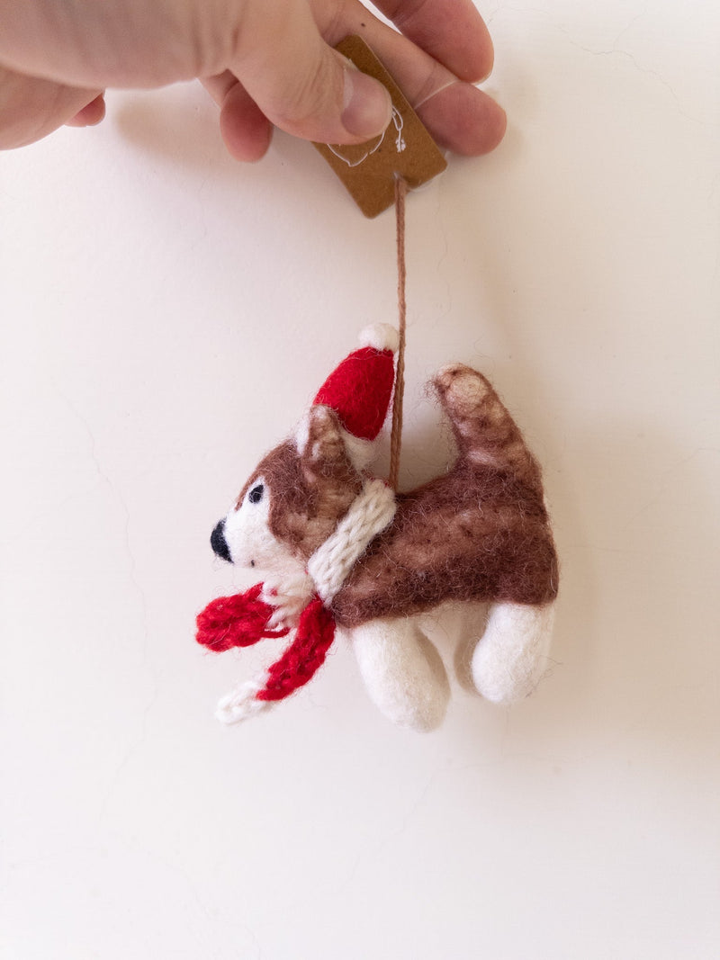 Felt Ornament - Husky