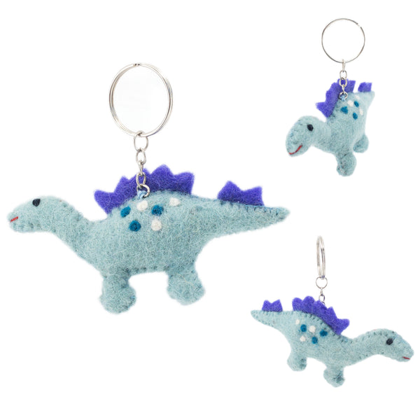 Felt Keychain - Dinosaur Stegosaurus
