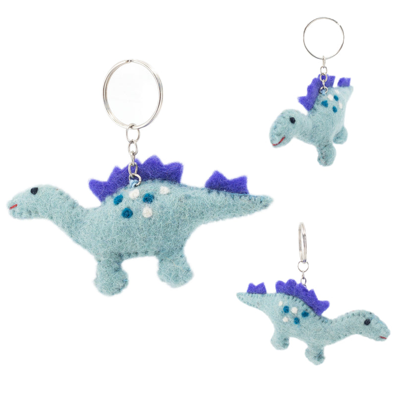 Felt Keychain - Dinosaur Stegosaurus