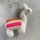 Felt Christmas Ornaments Set of 2 - Llamas