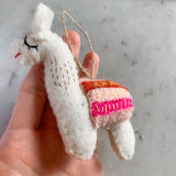 Felt Christmas Ornaments Set of 2 - Llamas