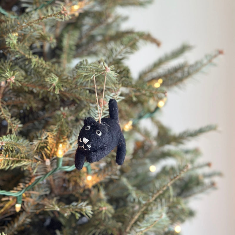 Felt Christmas Ornaments Set of 4 - Cats