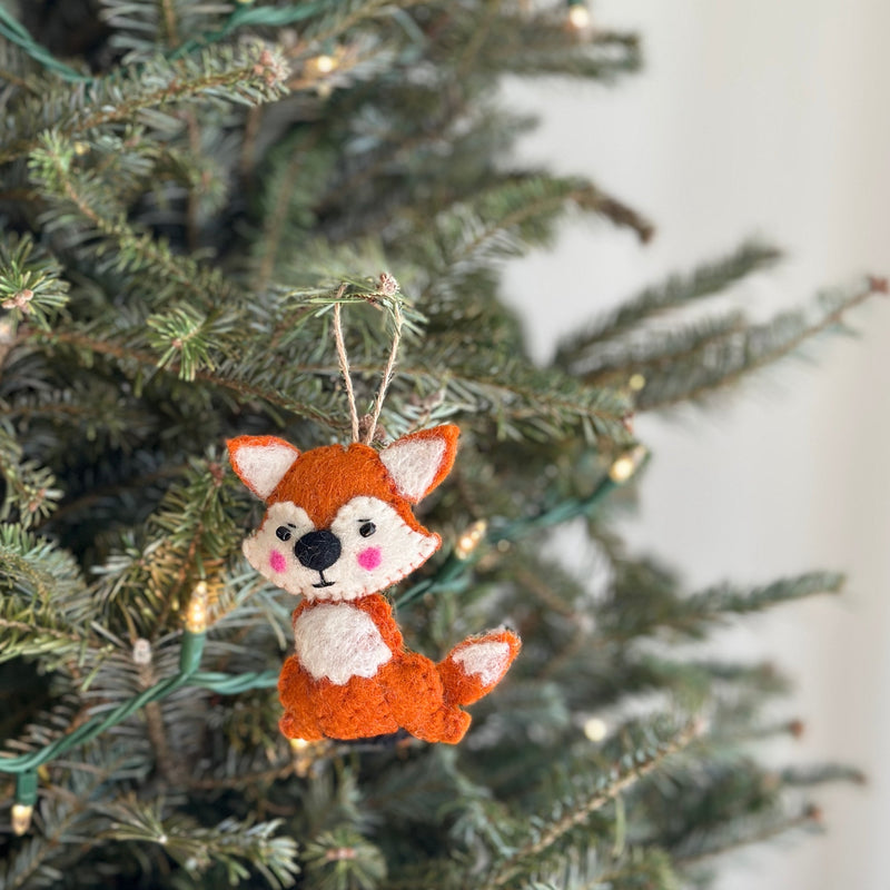 Felt Christmas Ornaments Set of 5 - Woodland Animals