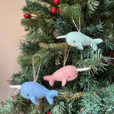 Felt Christmas Ornaments Set of 3 - Narwhal