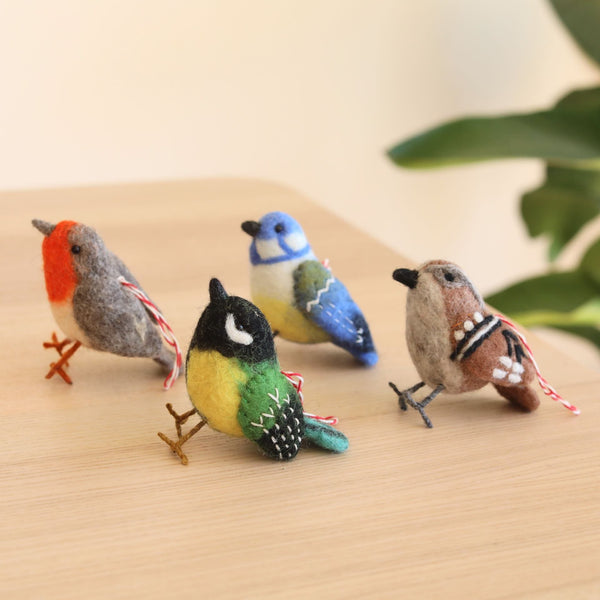 Felt Christmas Ornaments Set of 4 - Birds