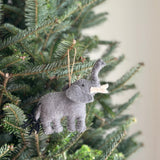 Felt Christmas Ornaments Set of 3 - Safari Animals