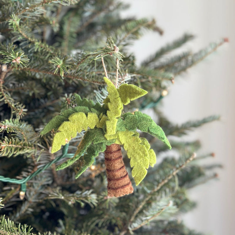 Felt Christmas Ornaments Set of 3 - Tropical Theme