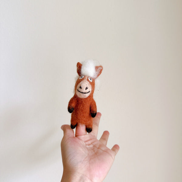 Felt Finger Puppets Set of 5 - Farm Animals