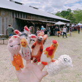 Felt Finger Puppets Set of 5 - Farm Animals No. 2