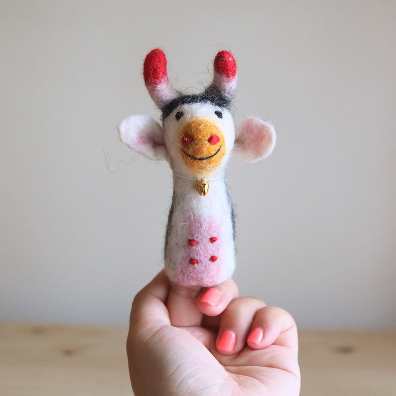 Felt Finger Puppets Set of 5 - Farm Animals No. 2