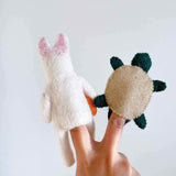 Felt Finger Puppets Set of 2 - The Tale of the Turtle and the Rabbit