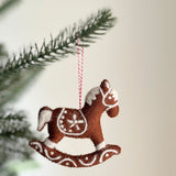 Felt Ornament -  Gingerbread Horse