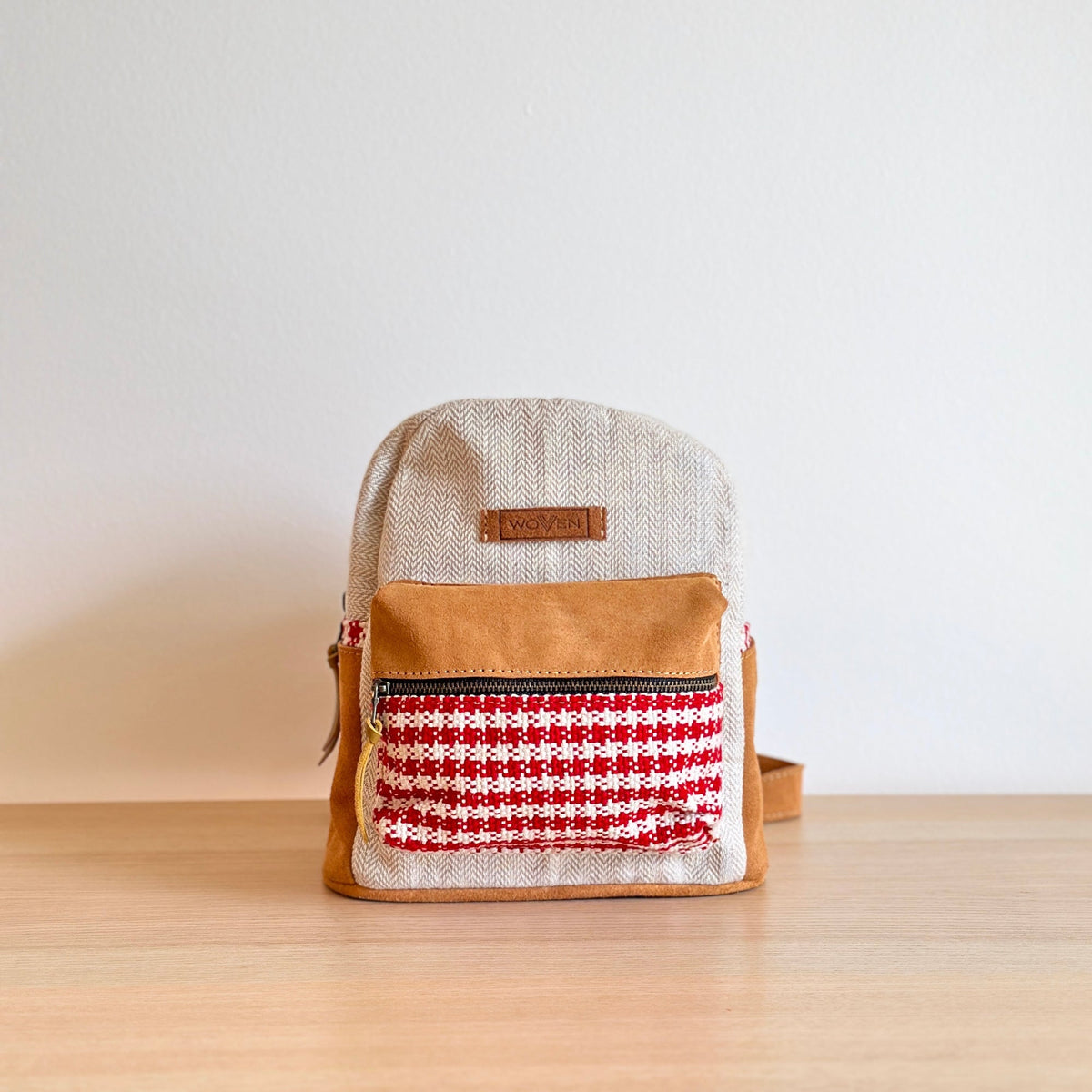 Mini woven backpack hotsell