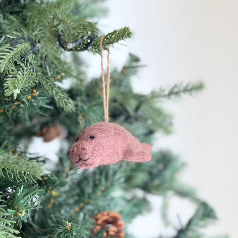 Felt Ornament - Manatee