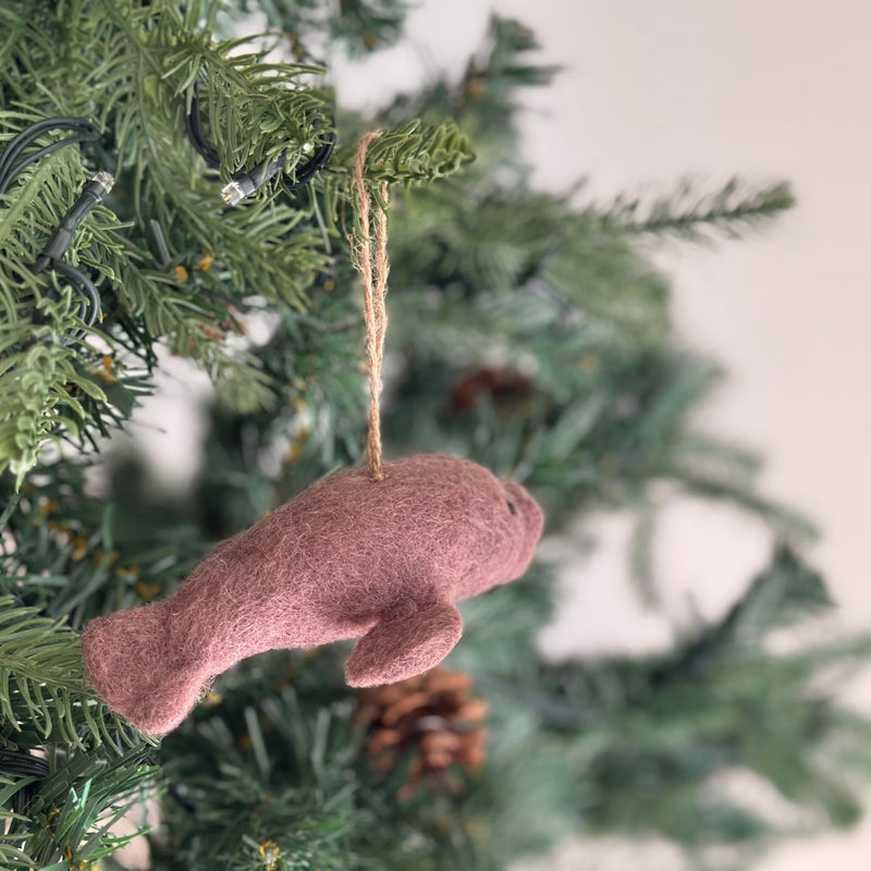 Felt Ornament - Manatee