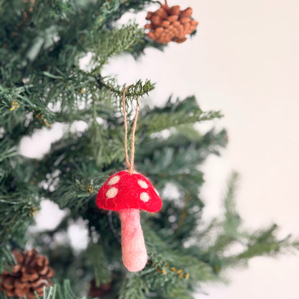 Felt Ornament - Mushroom
