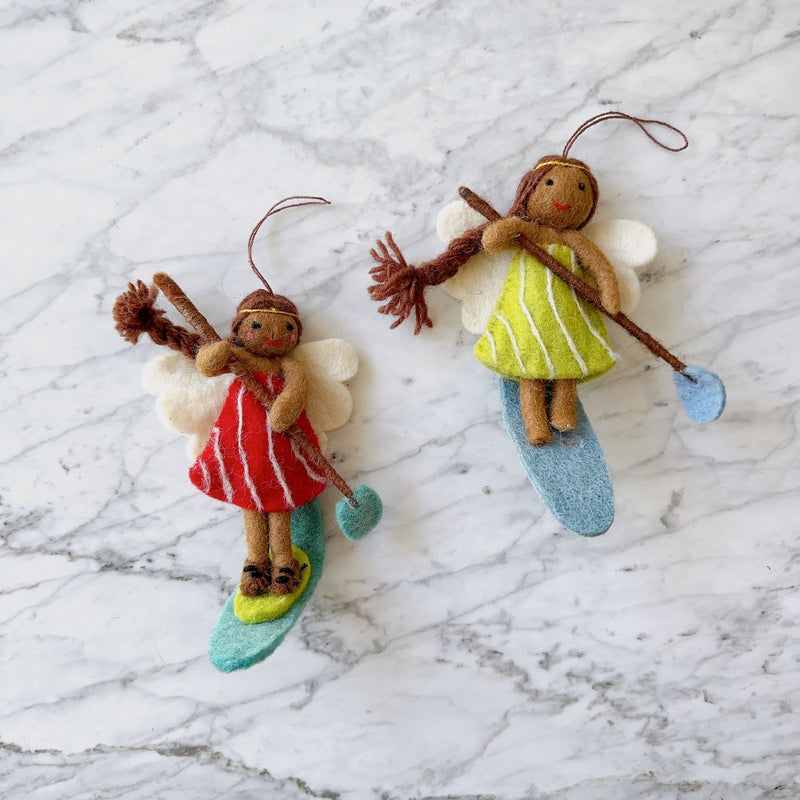 Felt Christmas Ornaments Set of 7 - Paddle Board Girls