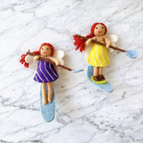 Felt Christmas Ornaments Set of 7 - Paddle Board Girls